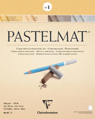 Immagine prodotto di Blocco pastelli Clairefontaine, 12 fogli 24x30cm 4 colori assortiti 96017C