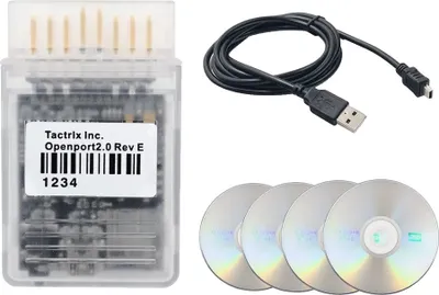 Produktbild von Tactrix Openport Kabel, volle Software-Kompatibilität, OBD2 Diagnose-Scanner, WEISS