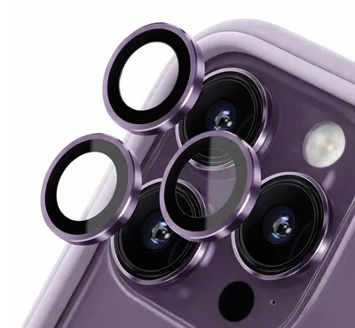 Zdjęcie produktu dla Rhinoshield, odporna na zarysowania folia ochronna na aparat do iPhone'a 14 Pro / 14 Pro Max, fioletowa