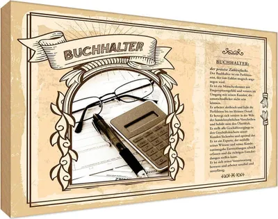 Produktbild von vianmo Holzschild 12x18 cm Buchhalter Beruf Arbeit