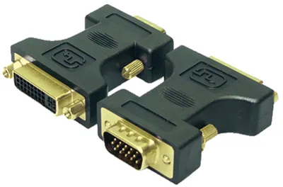 Immagine prodotto di Adattatore DVI LogiLink da DVI I/F a VGA/M 1080p nero (1 confezione morbida)