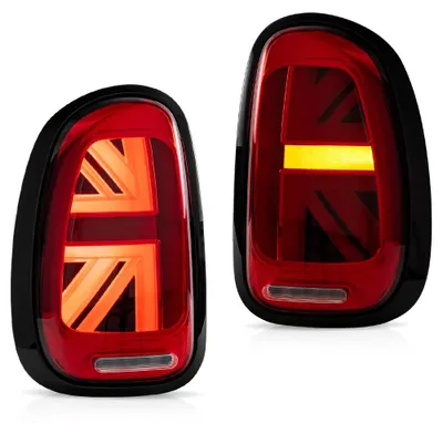 Immagine prodotto di Luci posteriori, indicatori di direzione a LED sequenziali, illuminazione di benvenuto dinamica, ROSSO