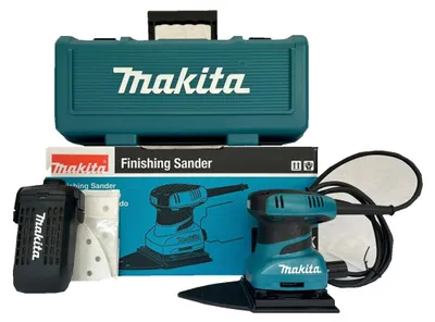 Produktbild von Makita BO4565K, Schwingschleifer, Velcro, Schwarz, Türkis, 14000 OPM, 1,5 mm, 0,75 mm