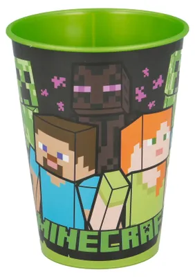 Kinder-Plastikbecher 260 ml, Minecraft-Motiv, wiederverwendbar