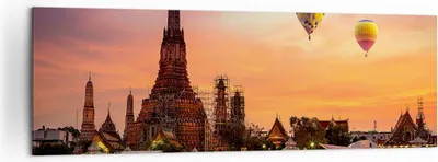 Produktbild von Bild auf Leinwand - Leinwandbild - Tempel Asien - 160x50cm - Wand Bild - Wanddeko - Wandbilder - Leinwanddruck - Bilder - Kunstdruck - Wanddekoration - Leinwand bilder - Wandkunst - AB160x50-3437