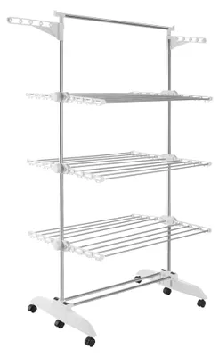 Productafbeelding van PORTENTUM wasrek, inklapbaar, torenmodel, 14 cm hoog, met 5 niveaus en 58 haken voor kleding