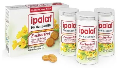 Zdjęcie produktu dla Ipalat pastylki na gardło bez cukru 120 szt