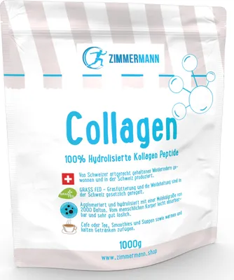 Produktbild von Collagen Pulver 1000g Bioaktives Kollagen Hydrolysat von Zimmermann - konventionell