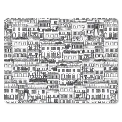 Produktbild von MuchoWow® Mauspad Mousepad Muster - Italien - Haus 23x19 cm - Mousepads - Maus Mat - Pad - Mausunterlage - Schreibtischunterlage - Mauspad