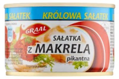 Obrázok produktu pre Sałatka pikantna z makrelą Graal 165 g