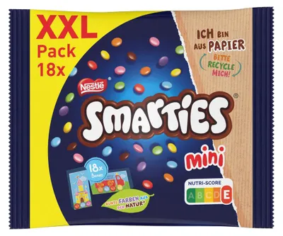 Image de Smarties Mini XXL sachet de lentilles de chocolat multicolores enrobées 259g