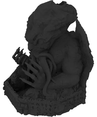Produktbild von Würfelturm Cthulhu schwarz – 3D-gedrucktes Tabletop Zubehör