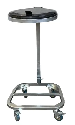 Produktbild von Müllsackständer mit Deckel und 4 Rollen | Metall Müllsackhalter 120 Liter | Stabiler Müllsack Ständer - Verzinkter Stahl | Müllbeutelhalter Gelber Sack 120L | Mobiler Abfallbehälter