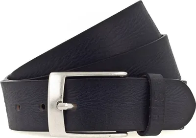 Produktbild von H.I.S Leder Gürtel 30mm Leather Belt W95 Navy blau