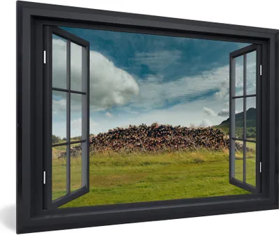 Produktbild von MuchoWow® MuchoWow® Gerahmtes Poster Durchsichtig - Holz - Gras 60x40 cm - Poster mit zchwarzem Bilderrahmen - Printing - Wanddeko Schlafzimmer
