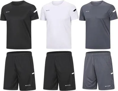 Produktbild von Sportliches Bekleidungsset für Herren - 3-Pack Shorts und Shirt für Basketball, Fußball und Fitness