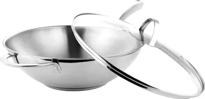 Obrázok produktu pre Panvica Wok so sklenenou pokrievkou - 28 cm, vhodná do umývačky riadu a na indukciu