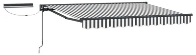 Imagen del producto de Toldo eléctrico solar 3 x 2,5 m Rayas blancas y antracita