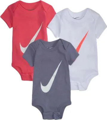 Image de Nike Enfants Body Manches Courtes Swoosh 3 Unités Multicolore 6-12 Months Multicolore 6-12 Months
