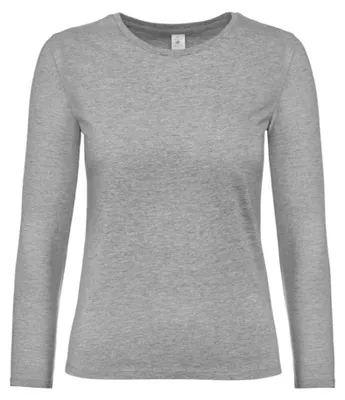 Image de B&C - T-shirt « #E190 » pour femmes à manches longues FK3160 (S) (gris)