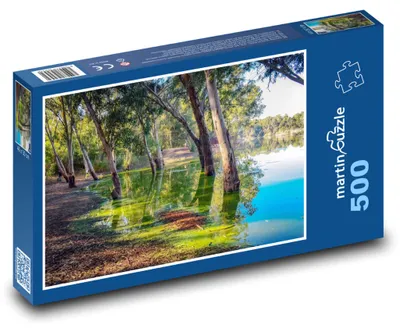 Obrázok produktu pre Puzzle 500 Jazero v lese pri západe slnka - martinpuzzle