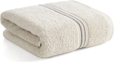 Image de EUROFIRANY | Serviette - 50x90 cm - Beige - Doux, absorbant, design élégant