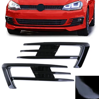 Für VW Golf 7 VII 2012-2016 Nebelscheinwerfer Rahmen Gitter Schwarz Glanz in der Farbe Schwarz von Carparts-Online GmbH