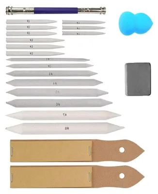 Produktbild von Bleistiftverlängerungswerkzeug und Skizzierpapier-Stift Set für Kunst und Zeichnen (22 Stück)