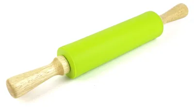 Productafbeelding van Deegroller met metalen as en siliconen roloppervlak, 30 cm
