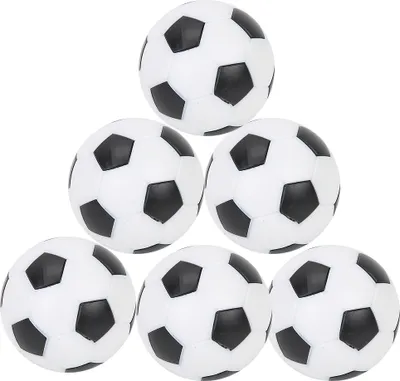 Produktbild von Tischfußball -Fußbälle Ersatz Mini Plastik Black -White Ball (6pcs)