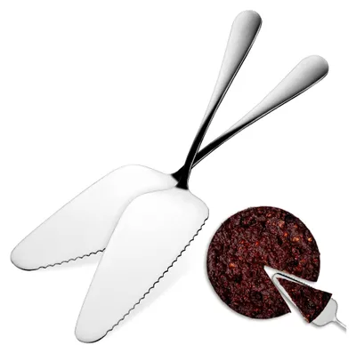 Produktbild von 2 Stück Tortenheber aus Edelstahl mit ergonomischem Griff für Kuchen und Torten
