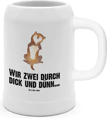 Produktbild von Mr. & Mrs. Panda Humpen Hund Streicheln - Weiß - Geschenk, Süß, Kraulen, Tonkrug, Steinkrug, Sprüche, Krug, Hunde, Bierbecher, Seidel, Bauch
