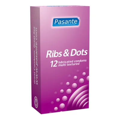 Obrázok produktu pre Pasante Ribs & Dots Kondome 12 Stück
