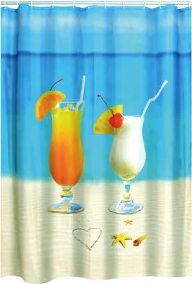 Produktbild von Ridder Duschvorhang Textil Sex on the beach 180x200 cm bunt 48310