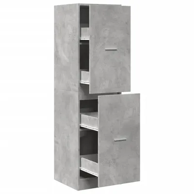 Produktbild von vidaXL Apothekerschrank Betongrau 40x41x144,5 cm Holzwerkstoff