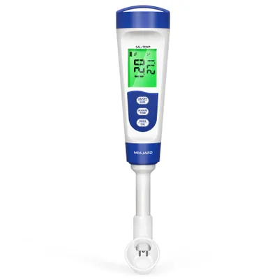 Produktbild von MIAJARD Digitaler Salzgehaltstester, Salzgehaltdetektor, Hohe Genauigkeit, Salzgehaltsmesser für Lebensmittel 2-in-1 Temp Salzgehaltstester