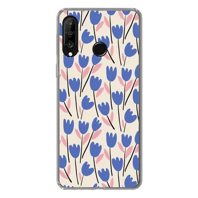 Produktbild von MuchoWow® Handyhülle Schutzhülle Hülle für Huawei P30 Lite Blume - Muster - Tulpe Silikon Softcase Handy Hülle - Handyhülle