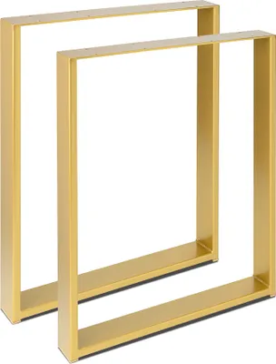 Produktbild von 2er Tischbeine Tischgestell Tischkufen Stahl 60x72 cm Industriedesign (Gold)