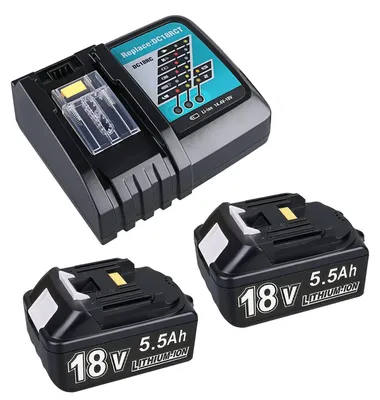 2x 18V 5,5Ah Ersatzakku + Ladegerät für BL1830 Serie