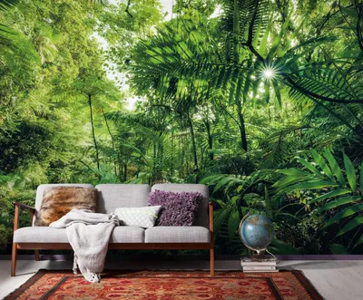 Produktbild von Komar Vlies Fototapete - Into The Jungle - Größe: 400 x 250 cm (Breite x Höhe) - 4 Bahnen