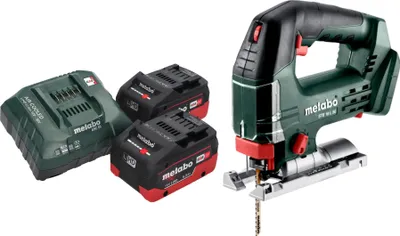 Image de Metabo STB 18 L 90 Scie sauteuse sans fil 18 V 90 mm + 2x batterie LiHD 5,5 Ah + chargeur