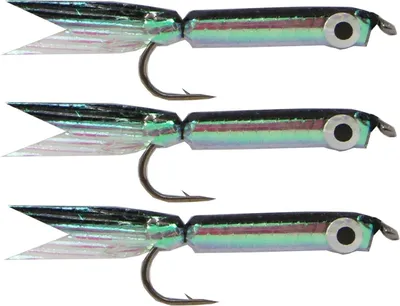 Produktbild von Silver Minnow Lure schwarz 3 Stück 4,5cm Forellenköder