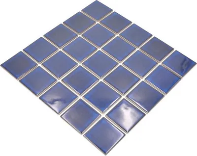 Immagine prodotto di Mosaico ceramico lucido blu, piastrella di mosaico blu per parete, mosaico decorativo lucido