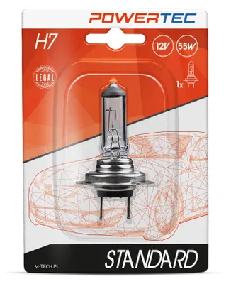 Obrázek produktu pro Żarówka samochodowa Powertec H7 1 sztuka
