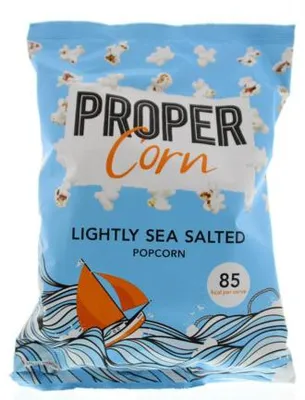Produktbild von PROPER Snacks Lightly Sea Salted, 70 g, Salz, 1,4 g, 1824 kJ, 436 kcal, 16,9 g