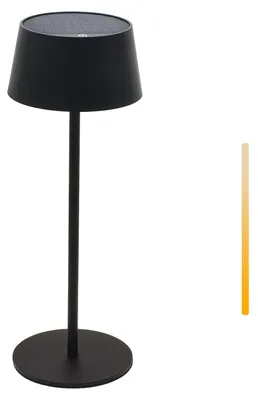 LED-Solar-Tischleuchte 2,5 W 150 lm 3000 K, Touch-Dimmer, IP44, schwarz