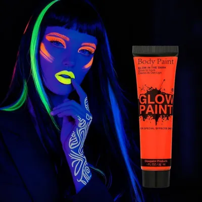 Produktbild von UV Bodypainting 25ml neon Rot fluoreszierend waschbar