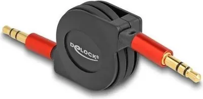 Obrázok produktu pre DeLOCK 85369, 3.5mm, Samec, 3.5mm, Samec, 0,9 m, Čierna, Červená
