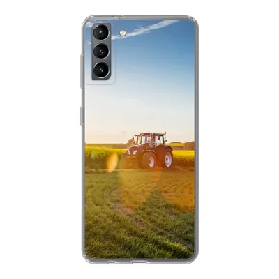 Produktbild von MuchoWow® Handyhülle Schutzhülle Hülle für Samsung Galaxy S21 Plus Traktor - Gras - Sonnenuntergang Silikon Softcase Handy Hülle - Handy-Tasche
