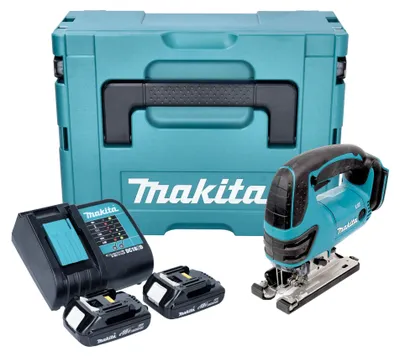 Immagine prodotto di Makita DJV 180 SYXJ Seghetto alternativo a batteria 18 V 135 mm  + 2x batteria 1,5 Ah + caricabatteria + Makpac